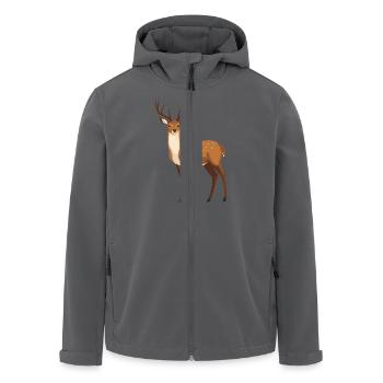Hirsch - Recycelte Männer Softshell-Jacke von Stanley/Stella - Schwarz - Vorne - AI Model Male 185 light (185cm)