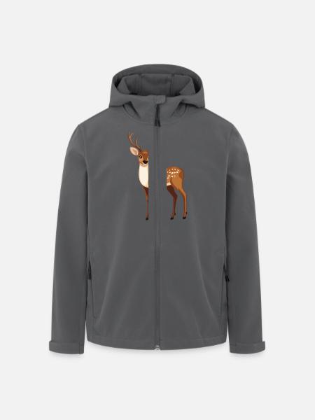 proud deer - Men’s Recycled Softshell Jacket by Stanley/Stella - black