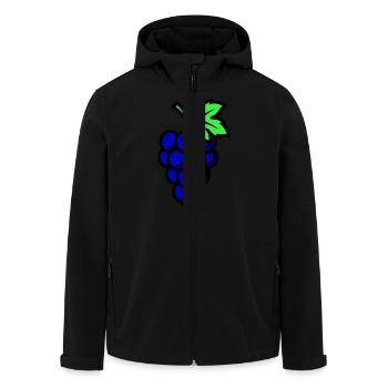 Weintrauben Trauben Obst - Recycelte Männer Softshell-Jacke von Stanley/Stella - Schwarz - Vorne - AI Model Male 185 light (185cm)