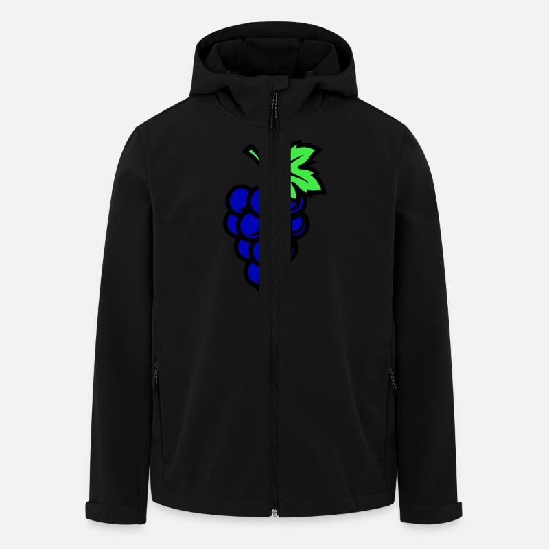 Grapes Grapes Fruit - Men’s Recycled Softshell Jacket by Stanley/Stella - black