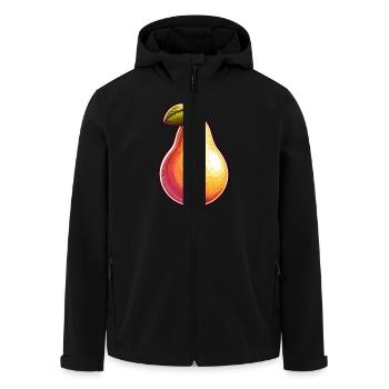Pear fruit - Men’s Recycled Softshell Jacket by Stanley/Stella - black - Front - AI Model Male 185 light (185cm)