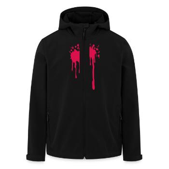 Blutfleck5 - Recycelte Männer Softshell-Jacke von Stanley/Stella - Schwarz - Vorne - AI Model Male 185 light (185cm)