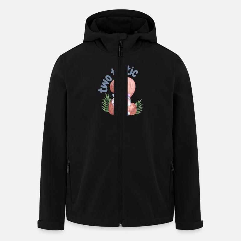 Two Tastic Elephant Safari Party - Men’s Recycled Softshell Jacket by Stanley/Stella - black