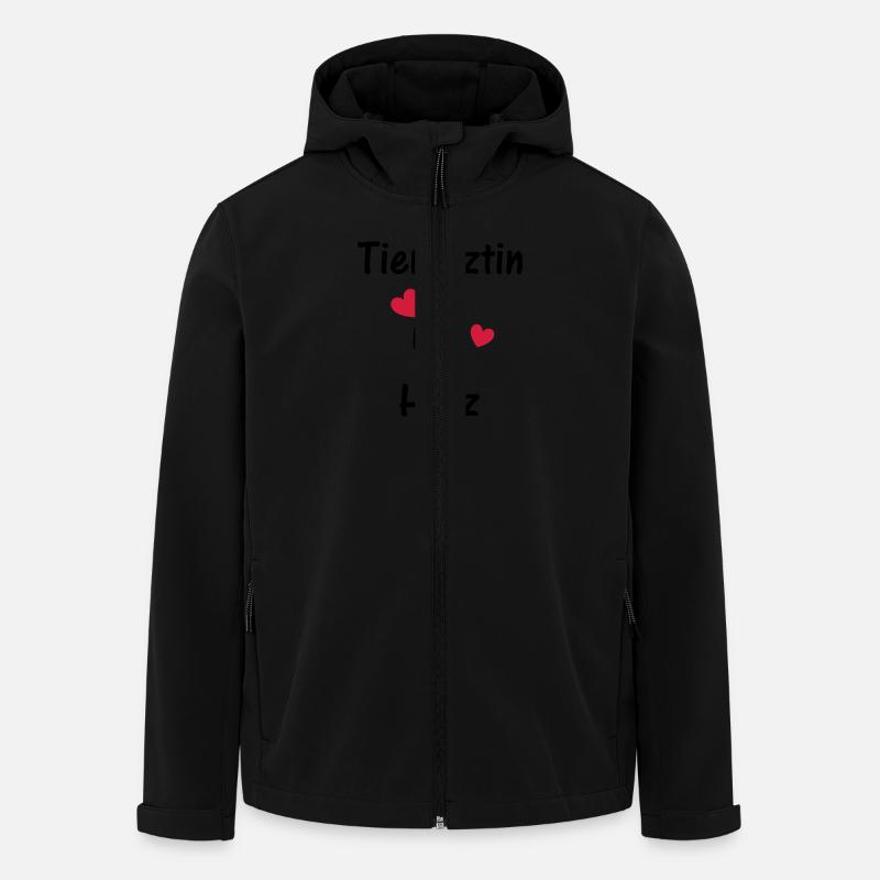 Tierärztin mit Herz - Recycelte Männer Softshell-Jacke von Stanley/Stella - Schwarz