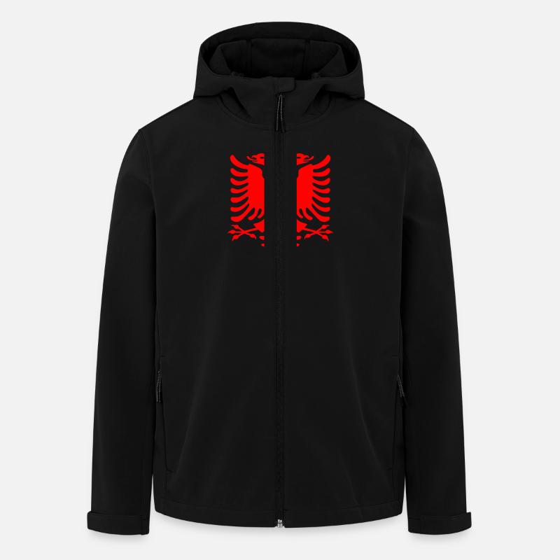 Albanien - Recycelte Männer Softshell-Jacke von Stanley/Stella - Schwarz