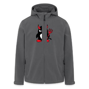 Pingouin Cornes de diable Trident Enfer Mal Satan - Veste softshell homme en polyester recyclé Stanley/Stella - noir - Devant - AI Model Male 185 light (185cm)