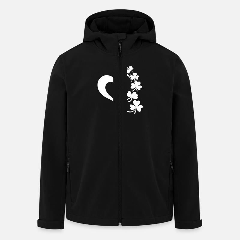 Herz und Klee - Recycelte Männer Softshell-Jacke von Stanley/Stella - Schwarz