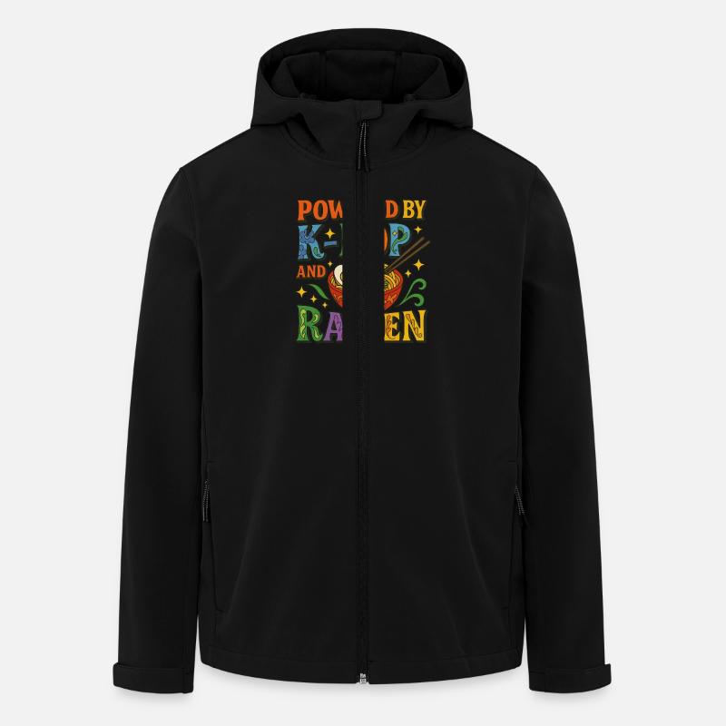 Powered by K-Pop and Ramen - Men’s Recycled Softshell Jacket by Stanley/Stella - black