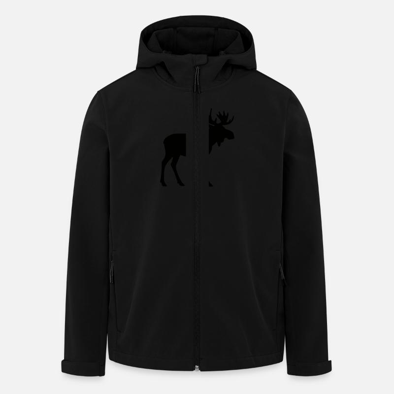 elch - Recycelte Männer Softshell-Jacke von Stanley/Stella - Schwarz