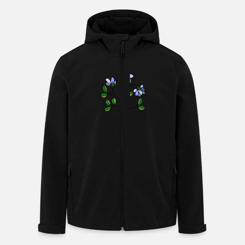Flowers - Men’s Recycled Softshell Jacket by Stanley/Stella - black