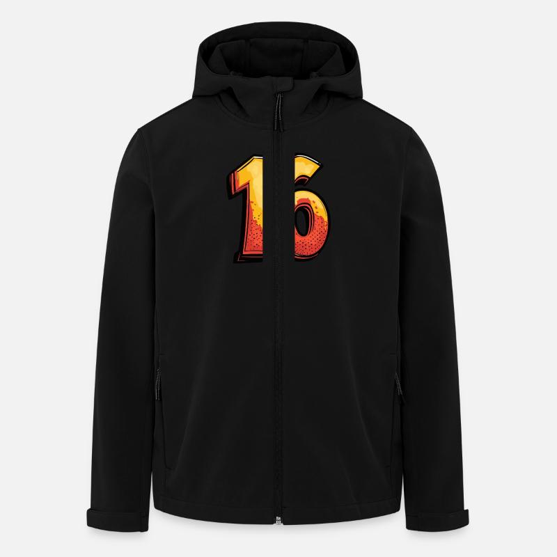 Bande dessinée à 16 chiffres - Veste softshell homme en polyester recyclé Stanley/Stella - noir