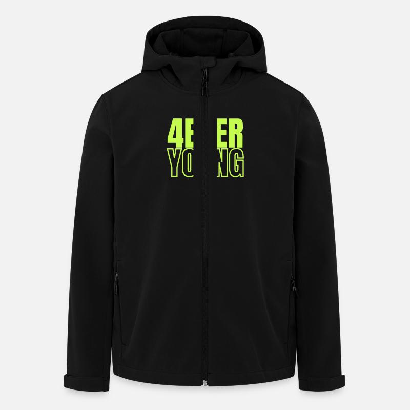 4EVERYOUNG im grünen Design - Recycelte Männer Softshell-Jacke von Stanley/Stella - Schwarz