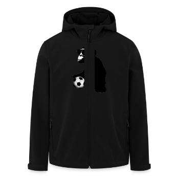 le football singe - Veste softshell homme en polyester recyclé Stanley/Stella - noir - Devant - AI Model Male 185 light (185cm)
