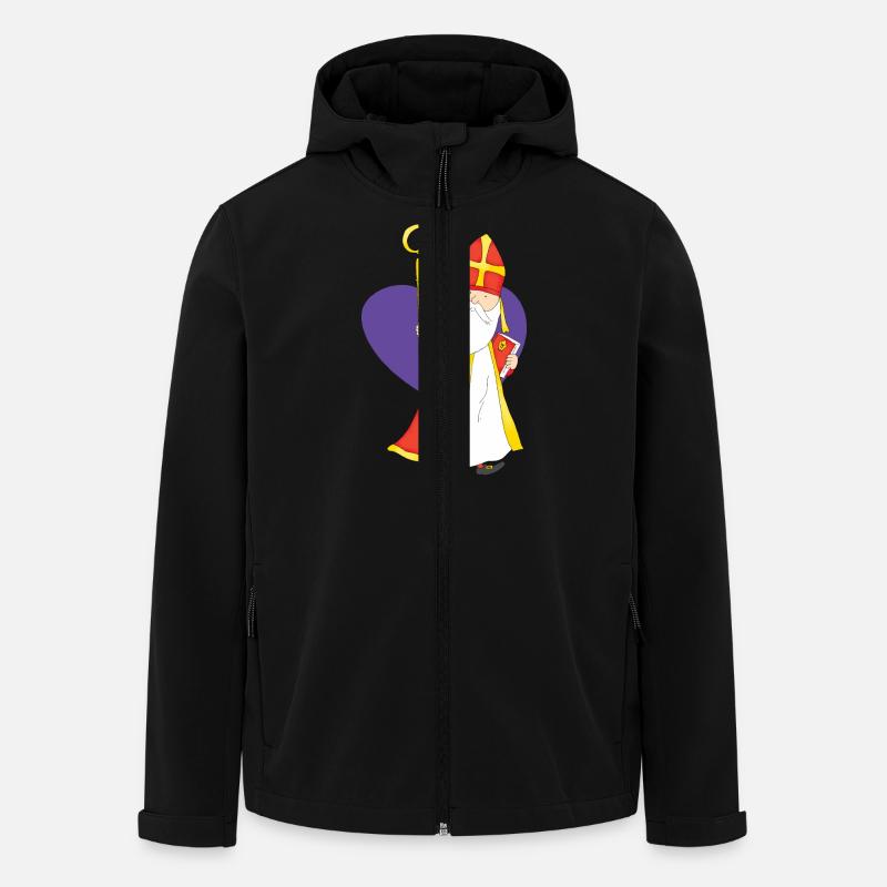 Sankt mit Herz - Recycelte Männer Softshell-Jacke von Stanley/Stella - Schwarz