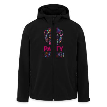 Party Hard! - Recycelte Männer Softshell-Jacke von Stanley/Stella - Schwarz - Vorne - AI Model Male 185 light (185cm)