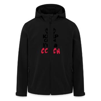 i'm a coach 2 - Veste softshell homme en polyester recyclé Stanley/Stella - noir - Devant - AI Model Male 185 light (185cm)
