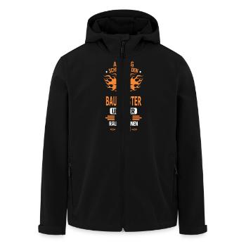 BAUMEISTER - Recycelte Männer Softshell-Jacke von Stanley/Stella - Schwarz - Vorne - AI Model Male 185 light (185cm)