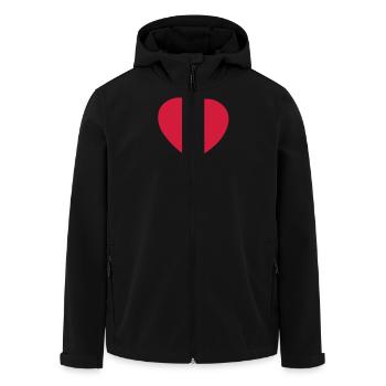 herz und herz (2c) - Recycelte Männer Softshell-Jacke von Stanley/Stella - Schwarz - Vorne - AI Model Male 185 light (185cm)