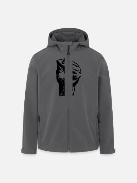 Faust Vektor Design - Recycelte Männer Softshell-Jacke von Stanley/Stella - Schwarz
