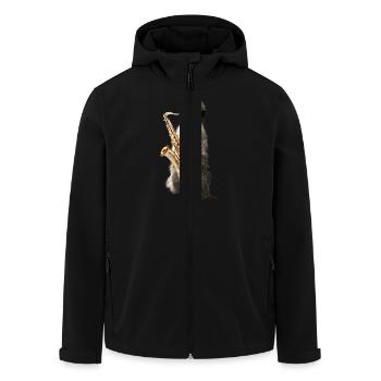 Erdmaennchensax - Recycelte Männer Softshell-Jacke von Stanley/Stella - Schwarz - Vorne - AI Model Male 185 light (185cm)