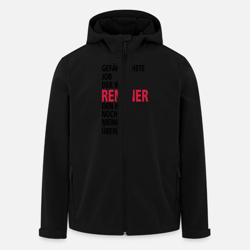 rentner - Recycelte Männer Softshell-Jacke Discoverer von Stanley/Stella - Schwarz