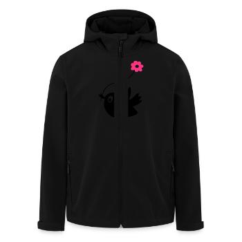 Oiseau de vol cale fleur - Veste softshell homme en polyester recyclé Stanley/Stella - noir - Devant - AI Model Male 185 light (185cm)