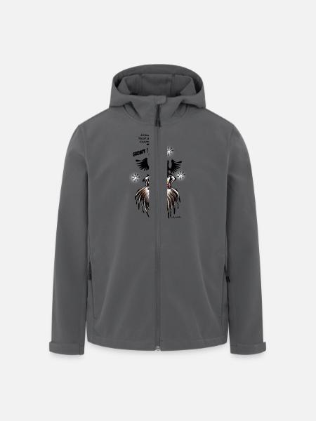 Sanglier Et Champignons - Veste softshell homme en polyester recyclé Stanley/Stella - noir