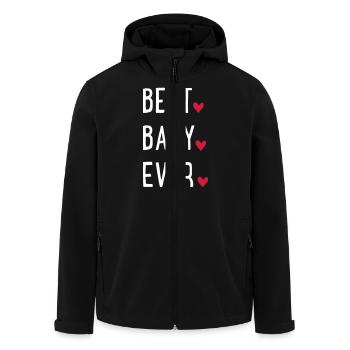 Best baby - Men’s Recycled Softshell Jacket by Stanley/Stella - black - Front - AI Model Male 185 light (185cm)