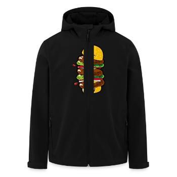 Smiley Big Burger - Recycelte Männer Softshell-Jacke von Stanley/Stella - Schwarz - Vorne - AI Model Male 185 light (185cm)