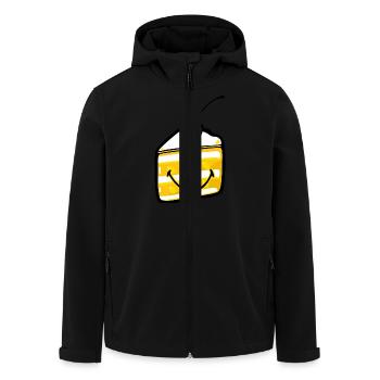 Smiley Cake - Veste softshell homme en polyester recyclé Stanley/Stella - noir - Devant - AI Model Male 185 light (185cm)