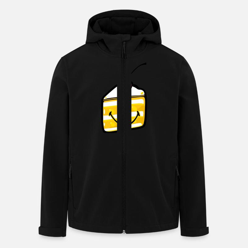 Smiley Cake - Veste softshell homme en polyester recyclé Stanley/Stella - noir