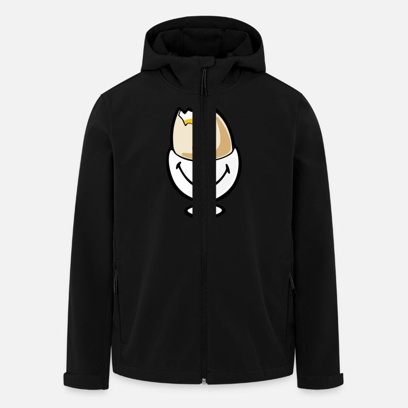 Smiley Egg - Recycelte Männer Softshell-Jacke von Stanley/Stella - Schwarz