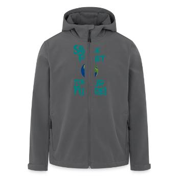Save the planet for our future! - Recycelte Männer Softshell-Jacke von Stanley/Stella - Schwarz - Vorne - AI Model Male 185 light (185cm)