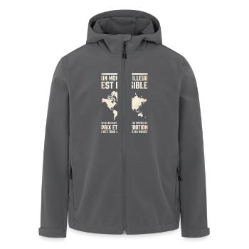 Un monde meilleur 2 - Veste softshell homme en polyester recyclé Stanley/Stella - charbon - Devant - AI Model Male 185 light (185cm)