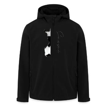 Finnland Landkarte umrahmt echten Fußball FI - Recycelte Männer Softshell-Jacke von Stanley/Stella - Schwarz - Vorne - AI Model Male 185 light (185cm)