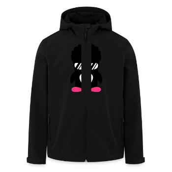 Funky Party Pinguin Sonnenbrille Cool Style Frisur - Recycelte Männer Softshell-Jacke von Stanley/Stella - Schwarz - Vorne - AI Model Male 185 light (185cm)