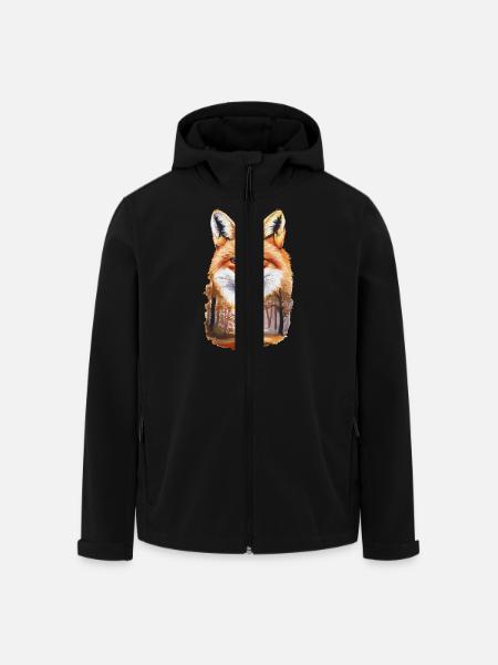 Fuchs Füchse für einen Fuchs Fan - Recycelte Männer Softshell-Jacke von Stanley/Stella - Schwarz