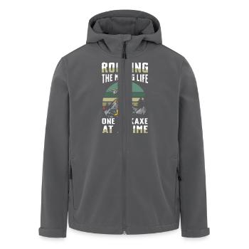 Rocking The Mining Life One Pickaxe At A Time - Recycelte Männer Softshell-Jacke von Stanley/Stella - Schwarz - Vorne - AI Model Male 185 light (185cm)
