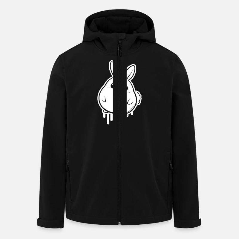 Hase Lustig Ostern Niedlich - Recycelte Männer Softshell-Jacke von Stanley/Stella - Schwarz