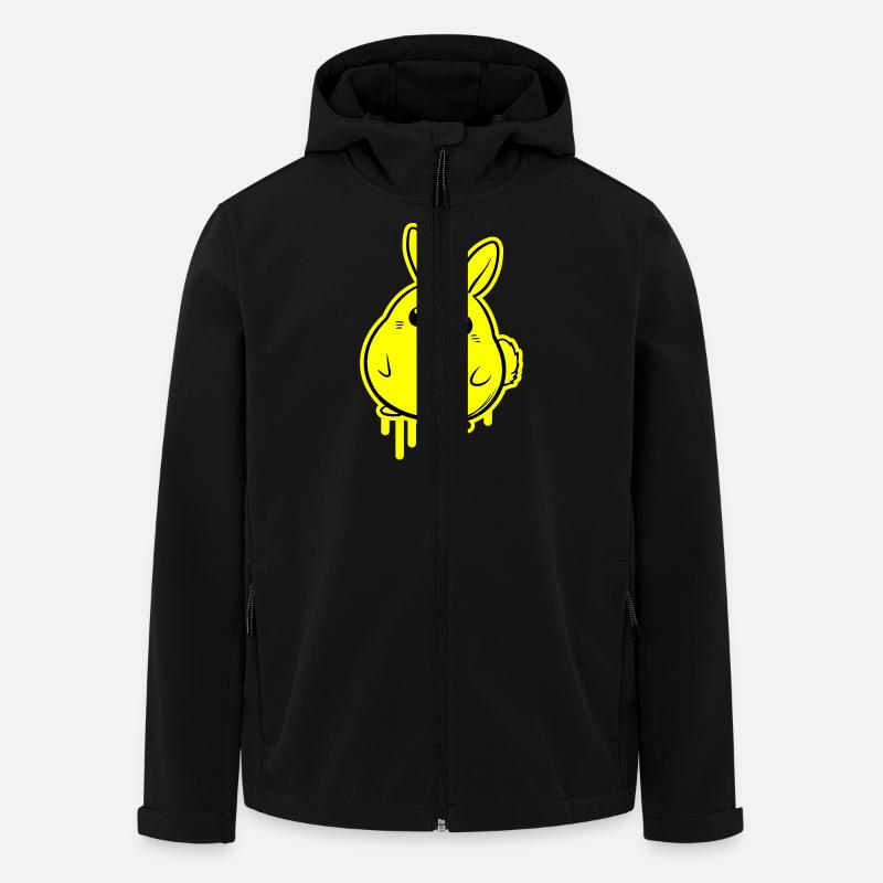 Hase Ostern Lustig - Recycelte Männer Softshell-Jacke von Stanley/Stella - Schwarz