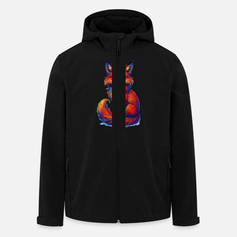 fuchs tier - Recycelte Männer Softshell-Jacke von Stanley/Stella - Schwarz