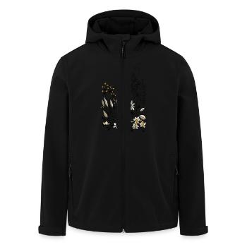 Blumen - Recycelte Männer Softshell-Jacke von Stanley/Stella - Schwarz - Vorne - AI Model Male 185 light (185cm)