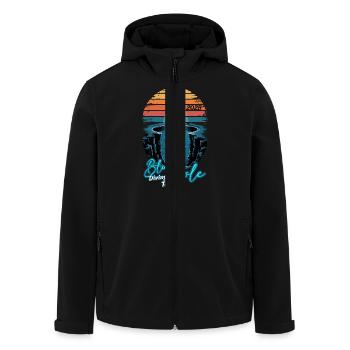 DivingTour Blue Hole 2025 - Recycelte Männer Softshell-Jacke von Stanley/Stella - Schwarz - Vorne - AI Model Male 185 light (185cm)