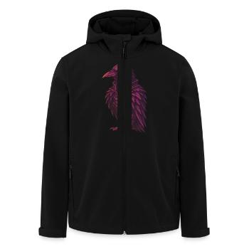 gothic crow/raven - Men’s Recycled Softshell Jacket by Stanley/Stella - black - Front - AI Model Male 185 light (185cm)