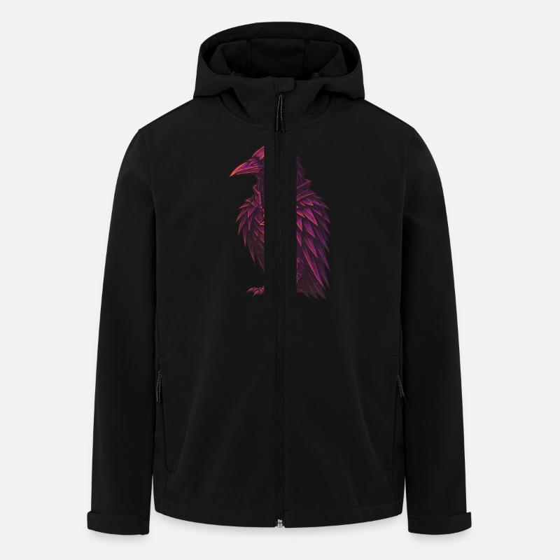 gothic crow/raven - Men’s Recycled Softshell Jacket by Stanley/Stella - black