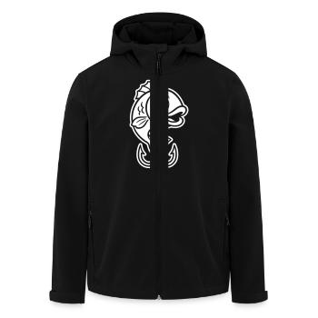 Fishhook Fish Comic - Men’s Recycled Softshell Jacket by Stanley/Stella - black - Front - AI Model Male 185 light (185cm)