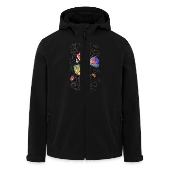 Blumen - Recycelte Männer Softshell-Jacke von Stanley/Stella - Schwarz - Vorne - AI Model Male 185 light (185cm)