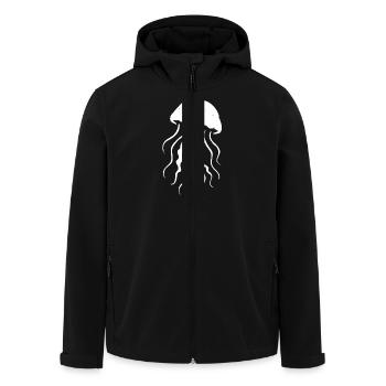 Jellyfish - Men’s Recycled Softshell Jacket by Stanley/Stella - black - Front - AI Model Male 185 light (185cm)