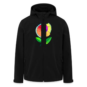 Blume - Recycelte Männer Softshell-Jacke von Stanley/Stella - Schwarz - Vorne - AI Model Male 185 light (185cm)