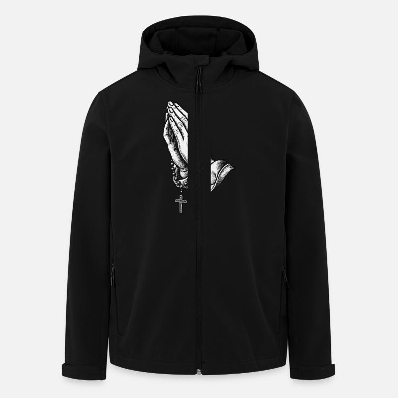 Mani che pregano - Giacca softshell uomo in poliestere riciclato di Stanley/Stella - nero